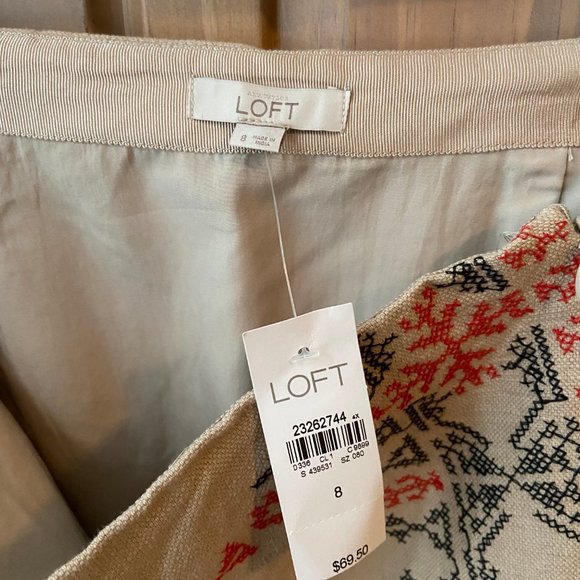 NWT Loft Embroidered Shift Skirt - Picture 2 of 3